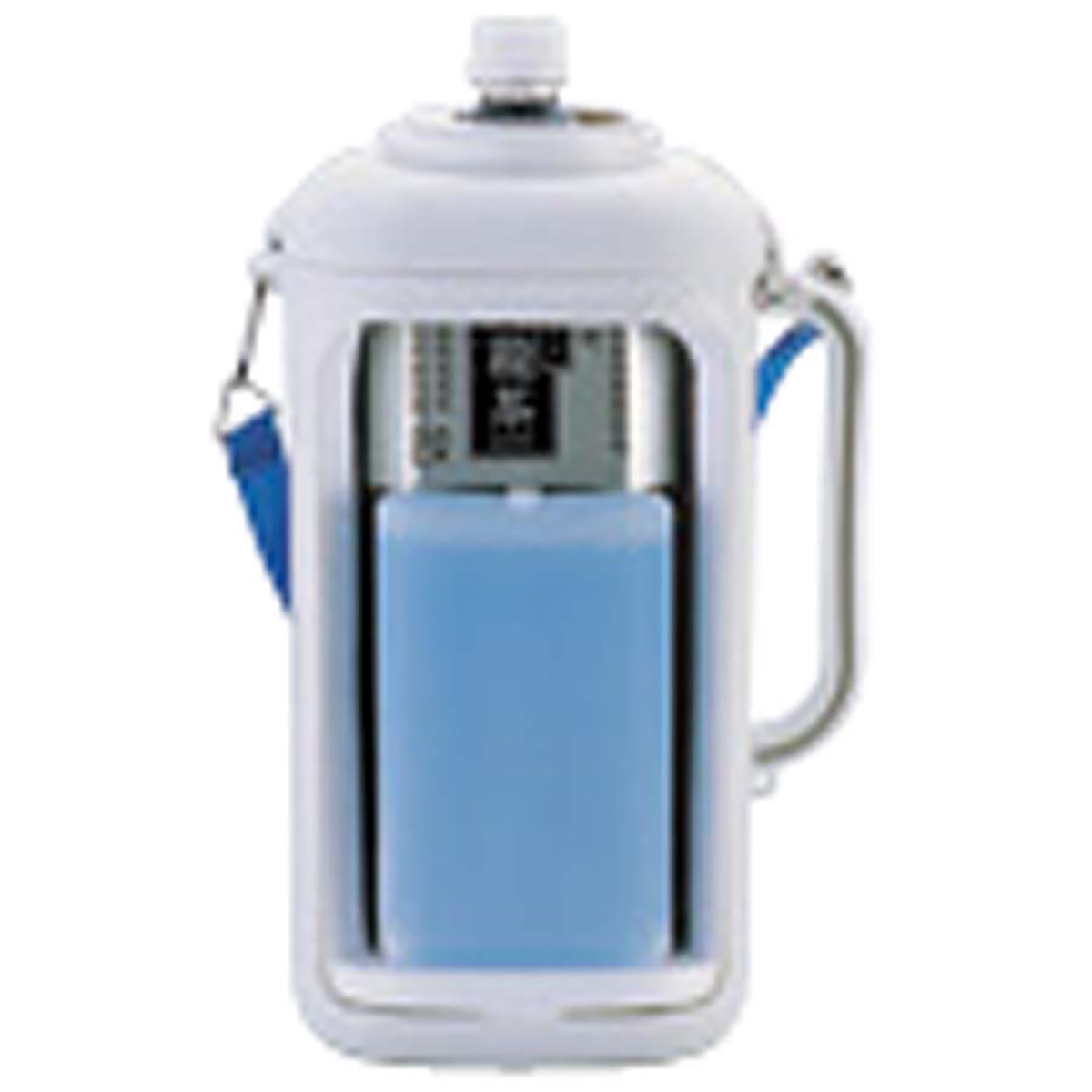 抗菌ペットボトル用クーラー〈保冷剤付〉2.0L(ホワイト×ブルー)(市販品