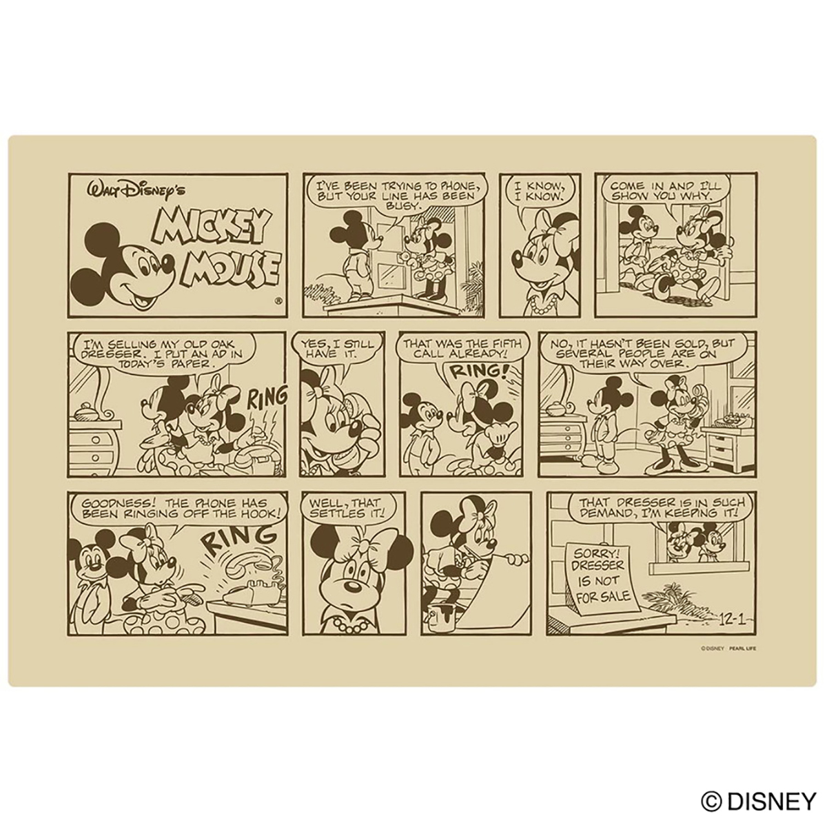 ディズニー ランチョンマット ミッキーマウス コミック アウトドア キャンプ用品 キャプテンスタッグ