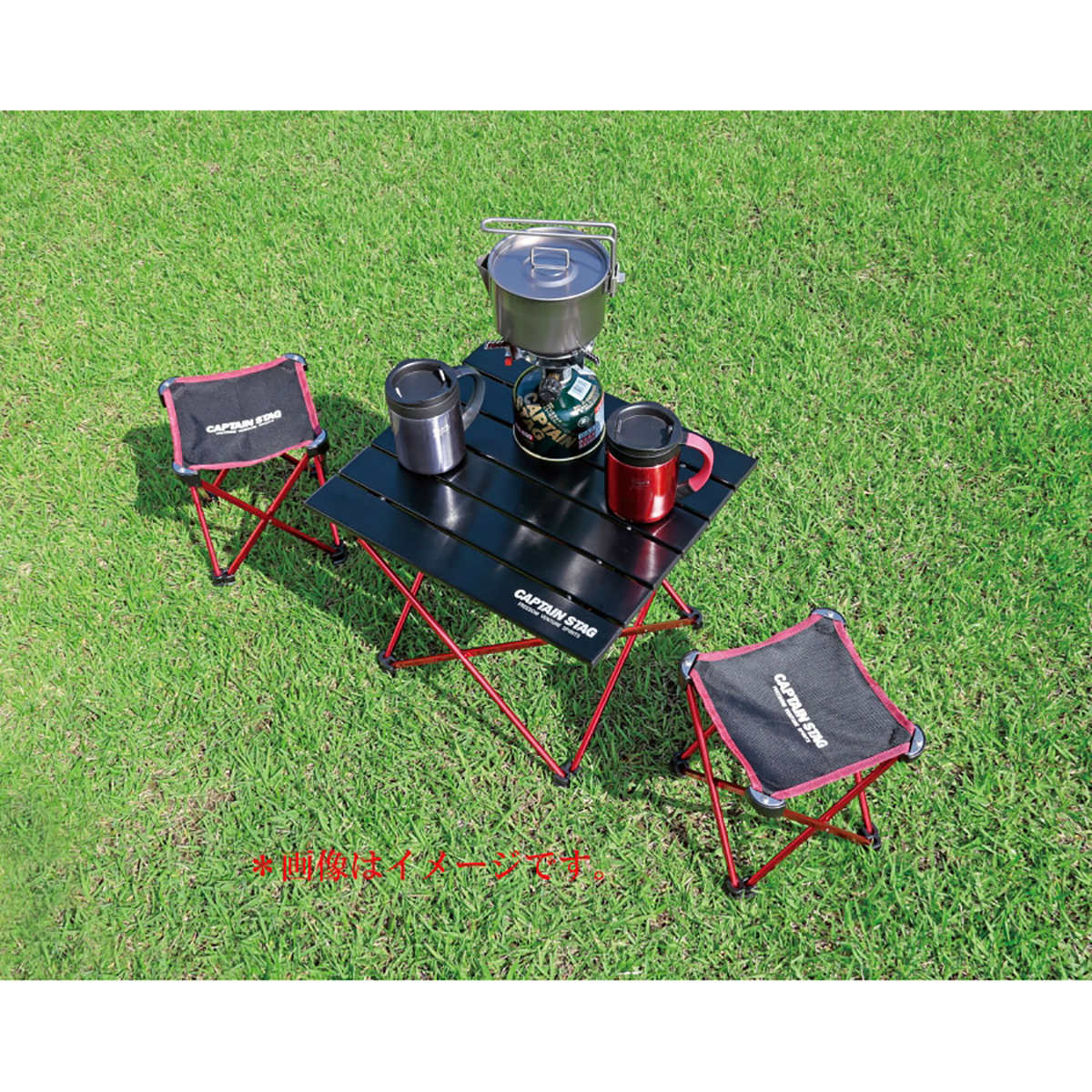 トレッカー ジュラルミンロールテーブル ブラック アウトドア キャンプ用品 キャプテンスタッグ
