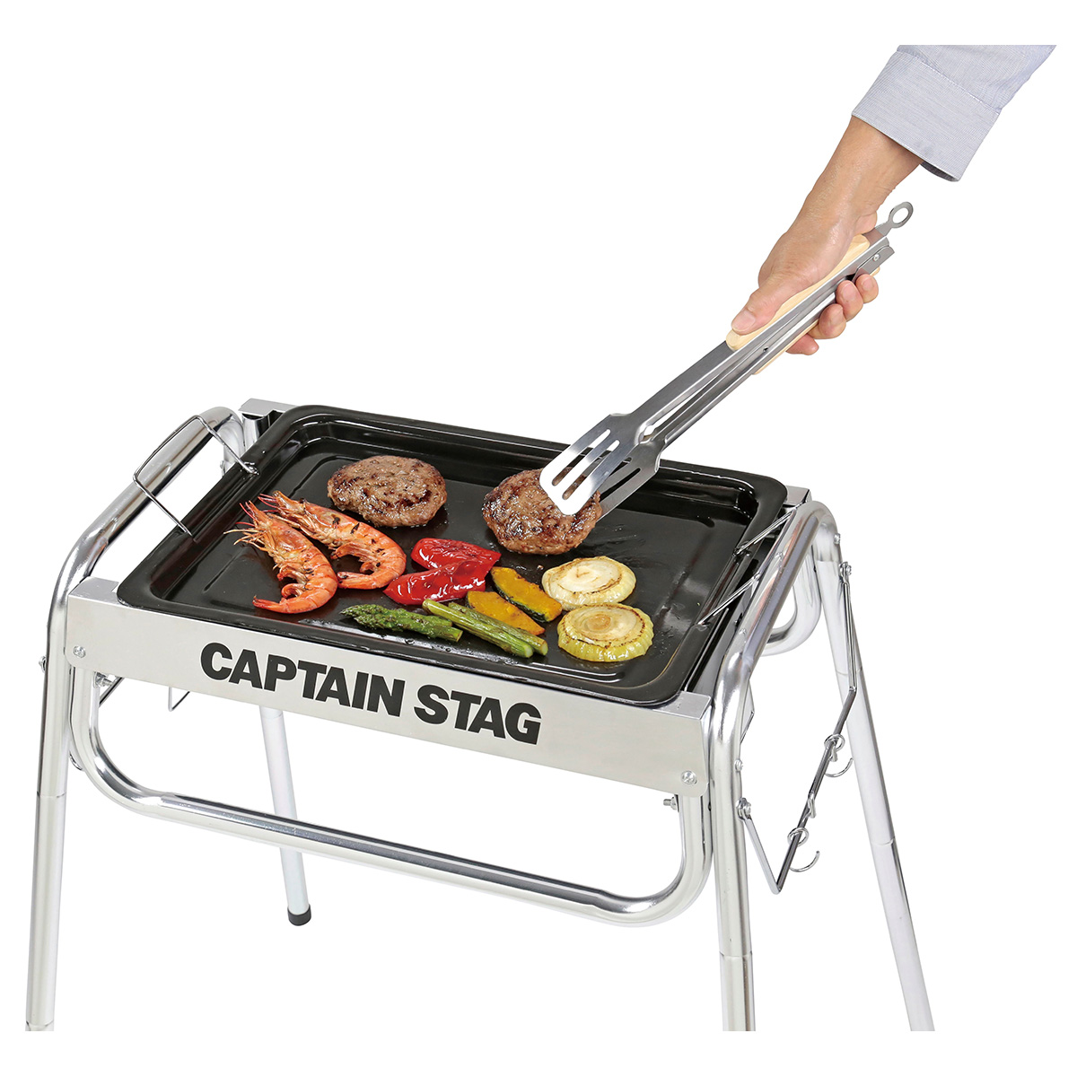 卓越 CAPTAIN STAG キャプテンスタッグ BBQウッドグリップ ターナートング 30cm トング キャンプ 調理 料理 786円