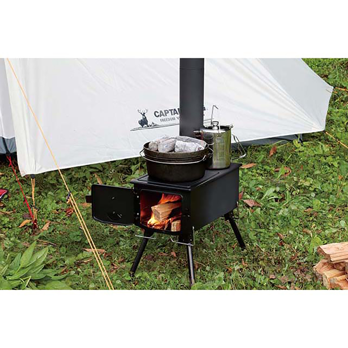 KAMADO(かまど) 煙突 角型ストーブ - アウトドア・キャンプ用品