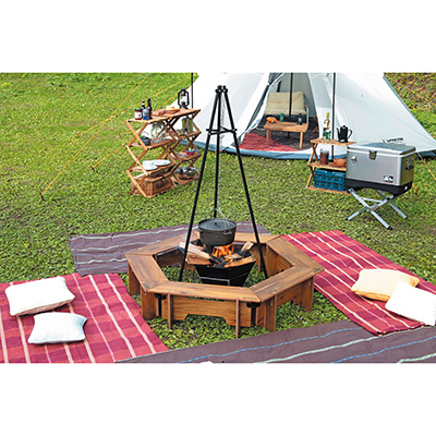 ヘキサグリルテーブルセット キャンプ BBQ タープ テント アウトドア 新品
