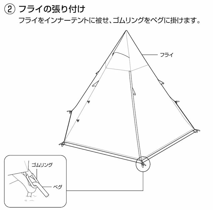 UA-34 CSクラシック ワンポールテント ヘキサゴン300UVの張り方（組み立て方）