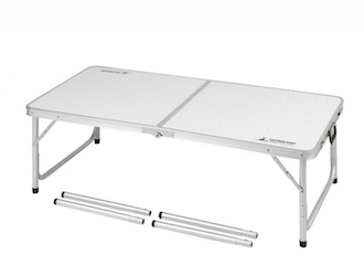 UC-510 ラフォーレアルミツーウェイテーブル(アジャスター付)(M)120×60cm Low