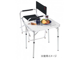 UC-513 ラフォーレアルミツーウェイサイドテーブル(アジャスター付)60×45cm セットイメージ