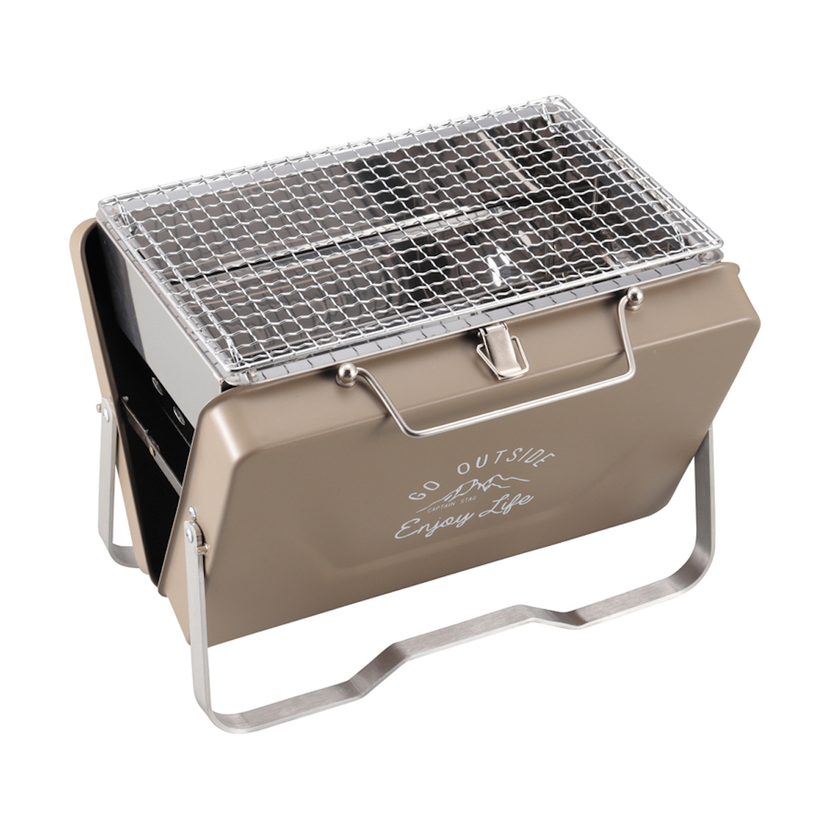 ソロキャンプに最適 家でも使いやすいv型卓上バーベキューグリル アウトドアお役立ち情報