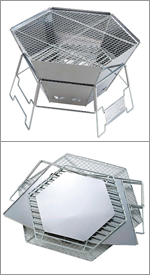 焚き火台タイプのBBQコンロでコンパクトに収納できるタイプ