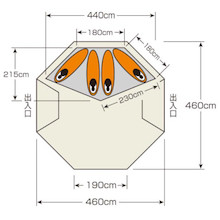 UA-47 CSクラシックス ワンポールテント DXオクタゴン460UV