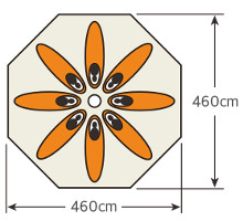 UA-47 CSクラシックス ワンポールテント DXオクタゴン460UV