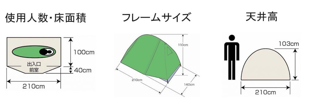 UA-52 トレッカー ソロテントUV（グリーン）