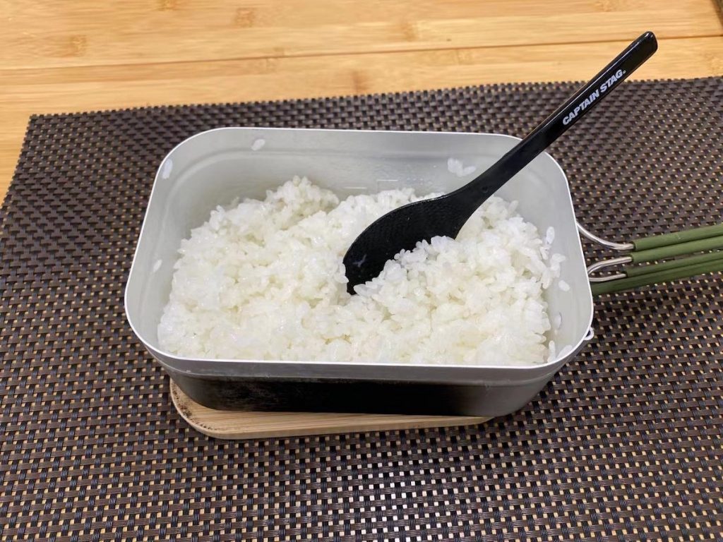 UH-4113 キャプテンスタッグ アルミ角型クッカーを使用したお米の炊き方
