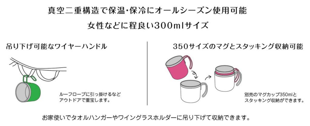 ステンレスマグカップの特徴的な機能の1つ