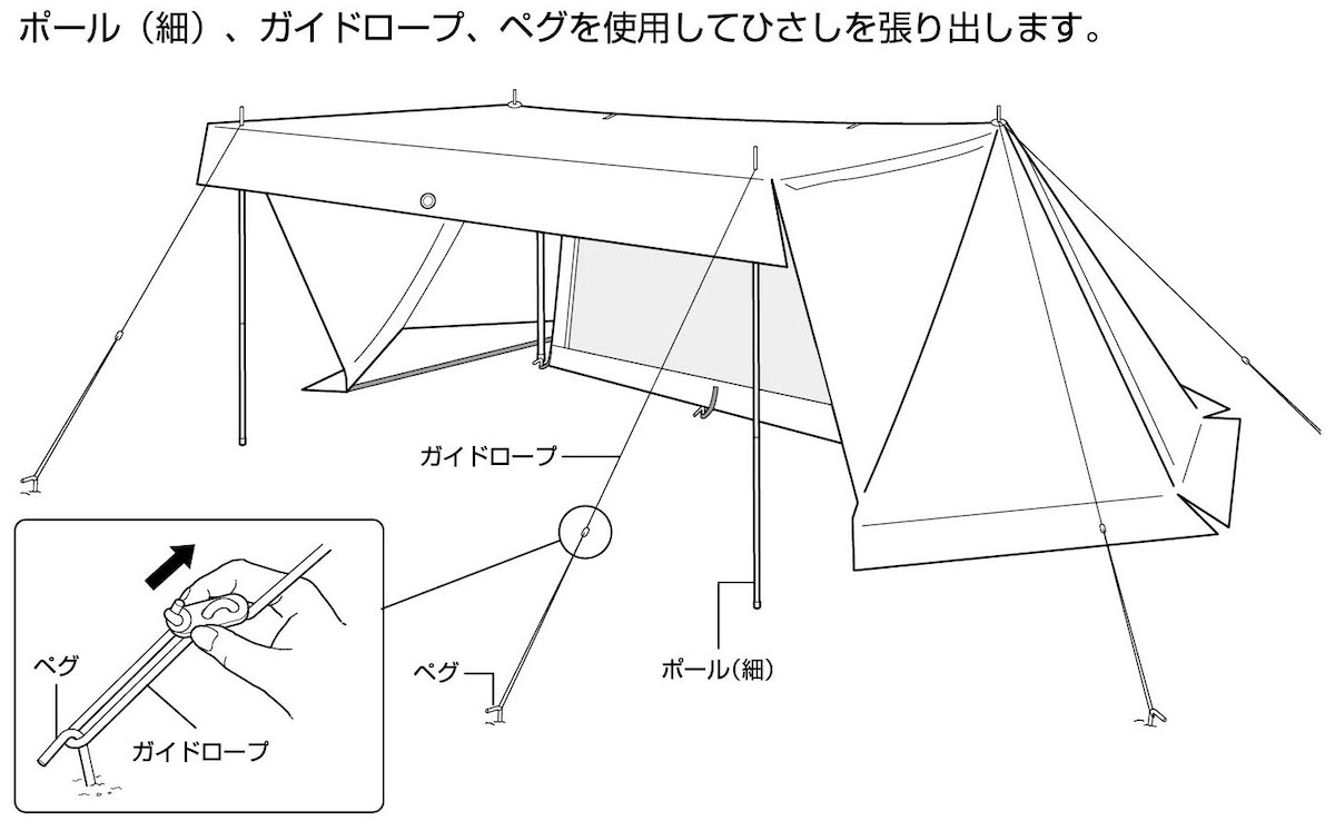 ひさし使用例